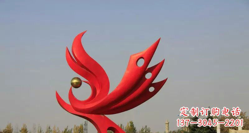 甘肃不锈钢手工凤凰雕塑