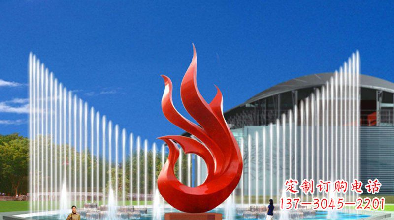 甘肃中领雕塑凤凰抽象雕塑,精致品质,提升空间魅力