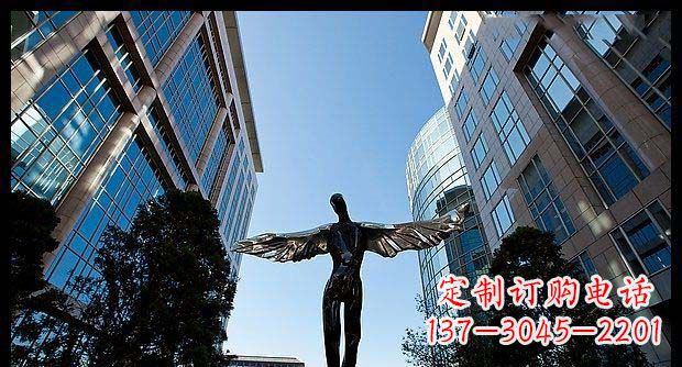 甘肃精美不锈钢抽象天使雕塑