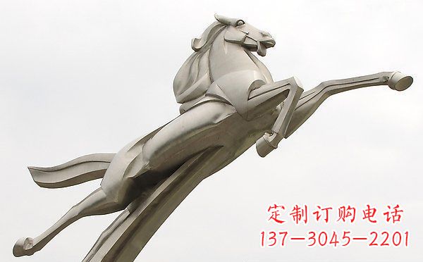 甘肃精美不锈钢一马当先雕塑