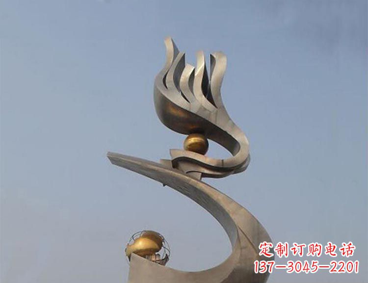 甘肃雅致艺术:不锈钢凤凰雕塑