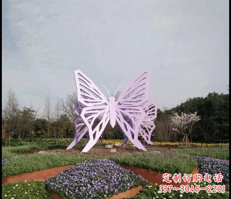 甘肃中领雕塑厂家精美不锈钢蝴蝶雕塑