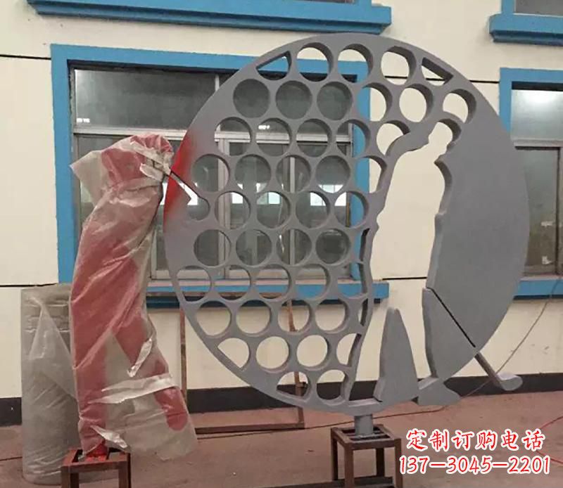 甘肃精致现代风格不锈钢高尔夫雕塑