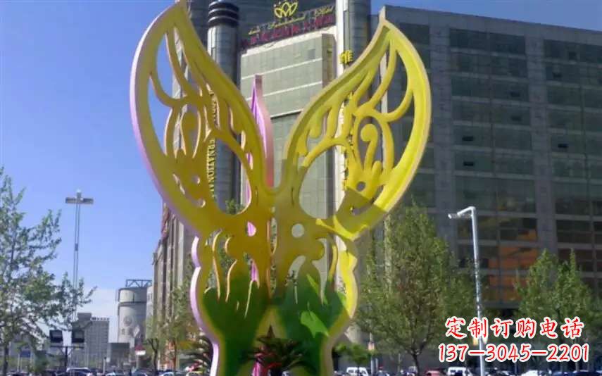甘肃广场不锈钢雕刻蝴蝶雕塑