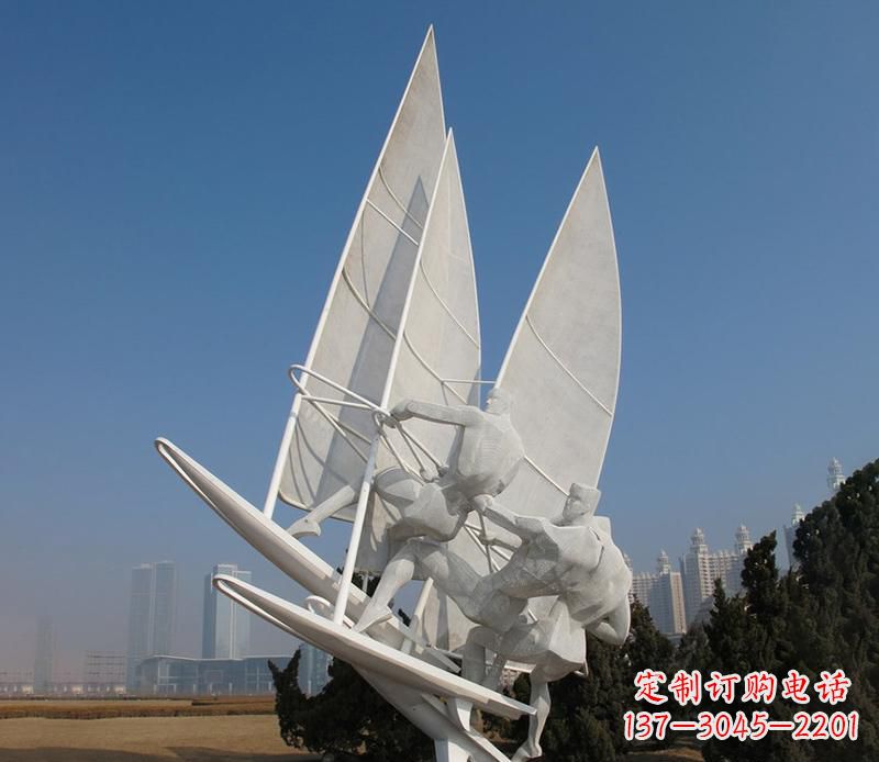 甘肃不锈钢帆船比赛运动雕塑