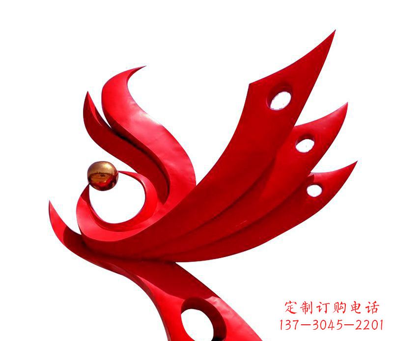 甘肃广场不锈钢凤凰社区雕塑