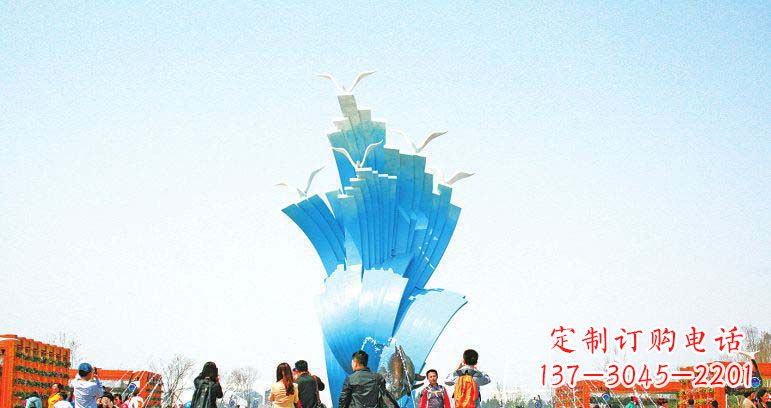 甘肃光彩熠熠的海鸥雕塑