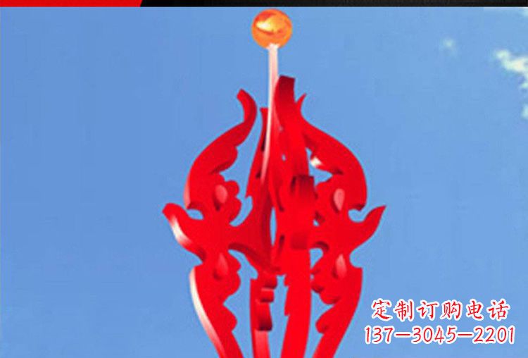 甘肃中领雕塑:唯美飘拂的不锈钢火苗雕塑