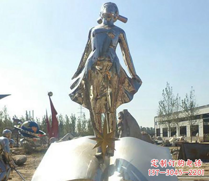 甘肃艺术精灵,不锈钢美女雕塑