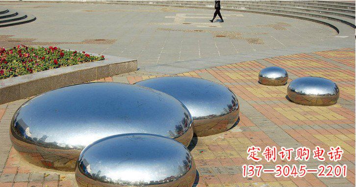 甘肃镜面不锈钢水滴雕塑