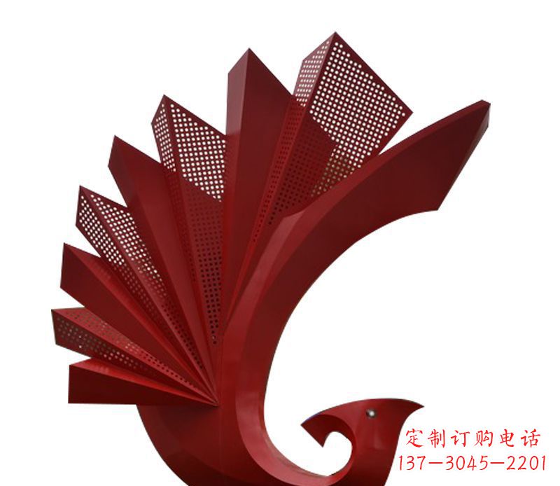甘肃广场不锈钢孔雀造型雕塑