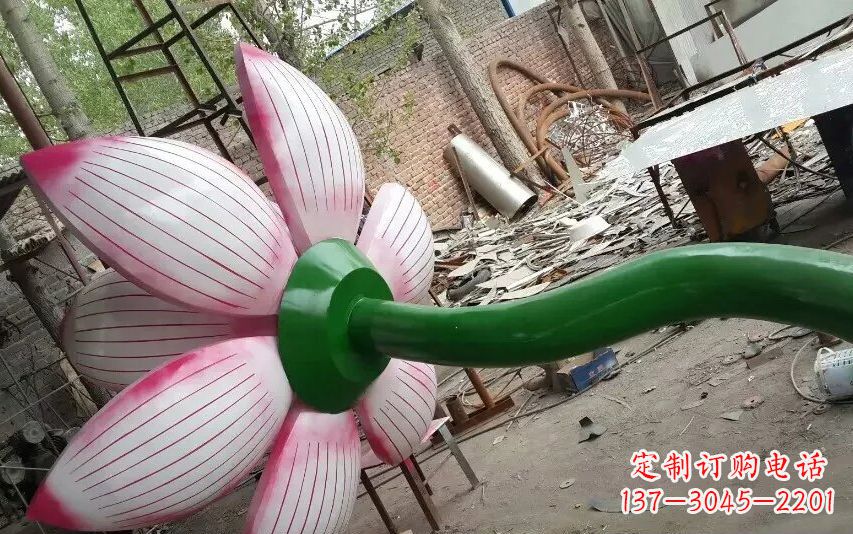 甘肃中领雕塑-精致无比的不锈钢莲花雕塑