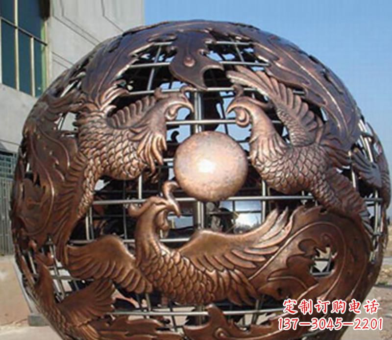 甘肃中领雕塑定制经典龙凤雕塑;