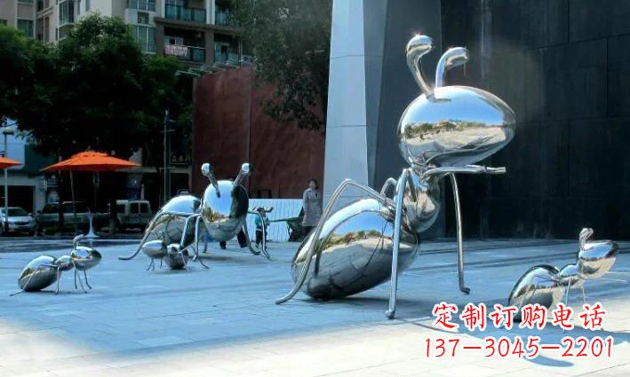 甘肃广场不锈钢蚂蚁雕塑