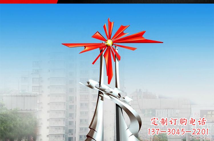 甘肃令人叹为观止的牡丹景观雕塑