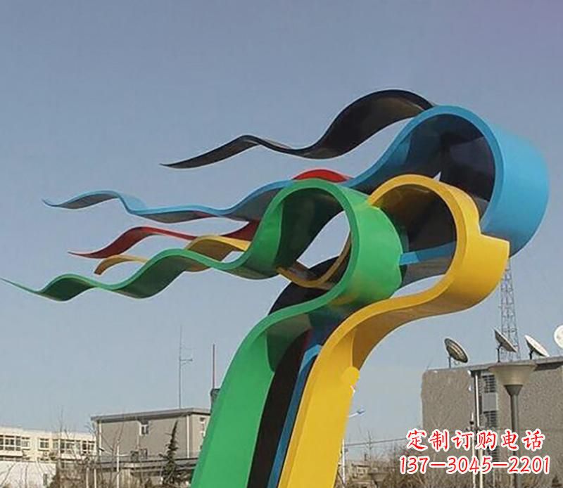 甘肃现代时尚飘带景观雕塑