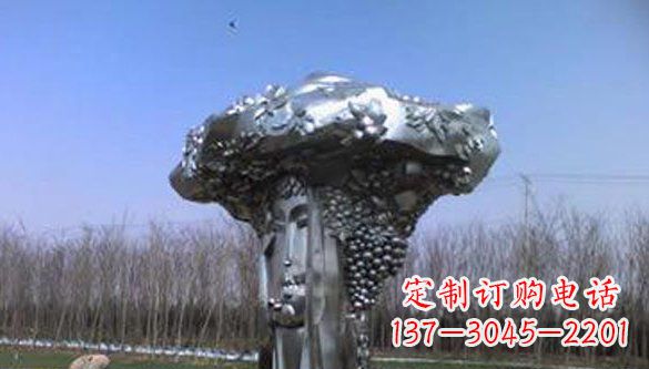 甘肃广场不锈钢葡萄抽象雕塑