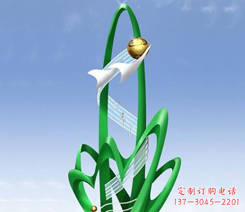 甘肃广场不锈钢树叶景观雕塑