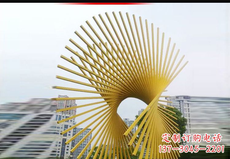 甘肃广场不锈钢树枝扇形景观雕塑