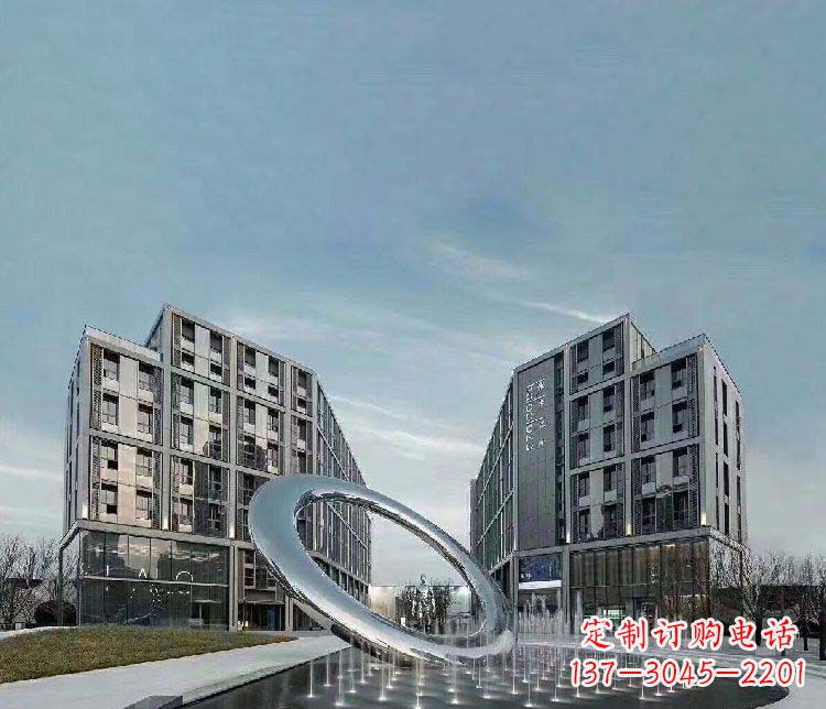 甘肃完美和谐的圆环景观雕塑