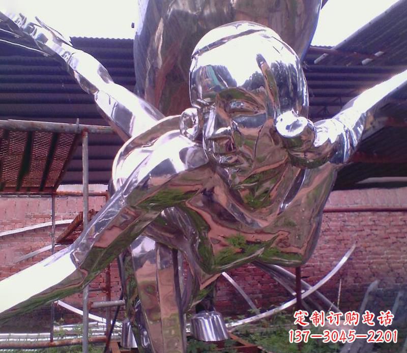 甘肃彰显经典风采的不锈钢运动员雕塑
