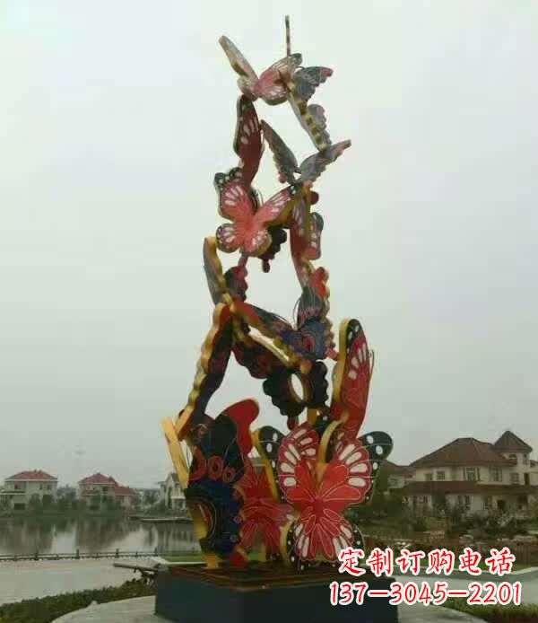 甘肃中领雕塑:精美不锈钢蝴蝶雕塑