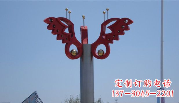 甘肃欣赏精美蝴蝶雕塑,感受生活的美好