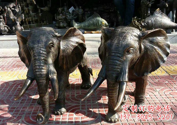 甘肃中领雕塑出品:专业定制铜大象雕塑