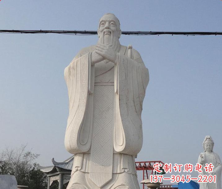 甘肃广场大型孔子石雕