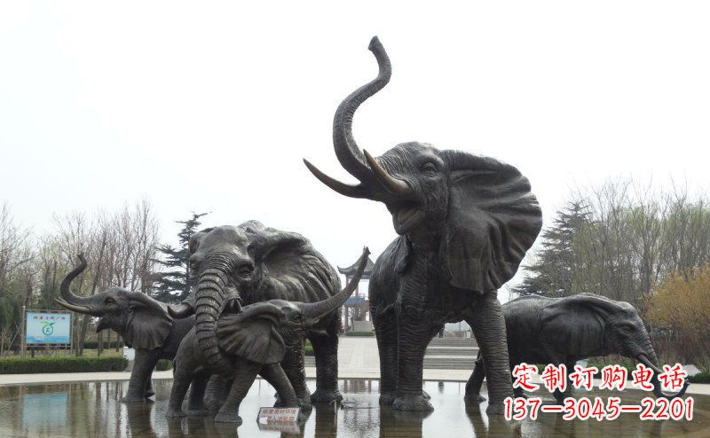 甘肃大象玻璃钢雕塑,艺术定制精品