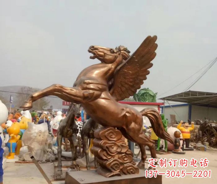 甘肃广场飞马铜雕,精美绝伦