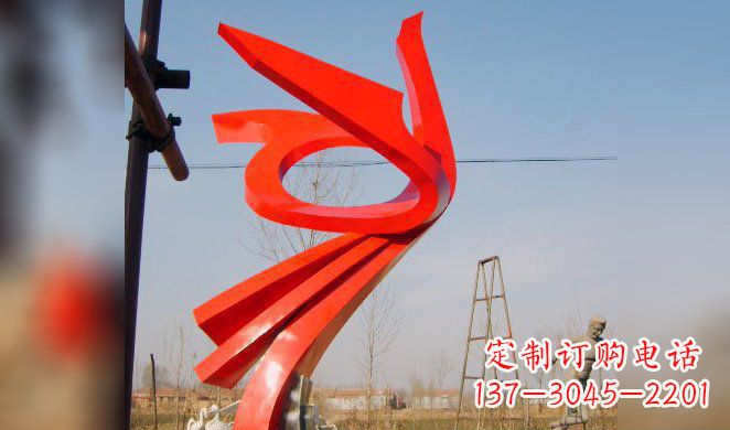 甘肃广场凤凰不锈钢雕塑 (3)