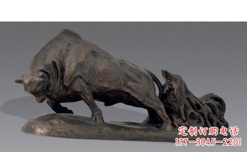 甘肃广场耕地牛动物铜雕