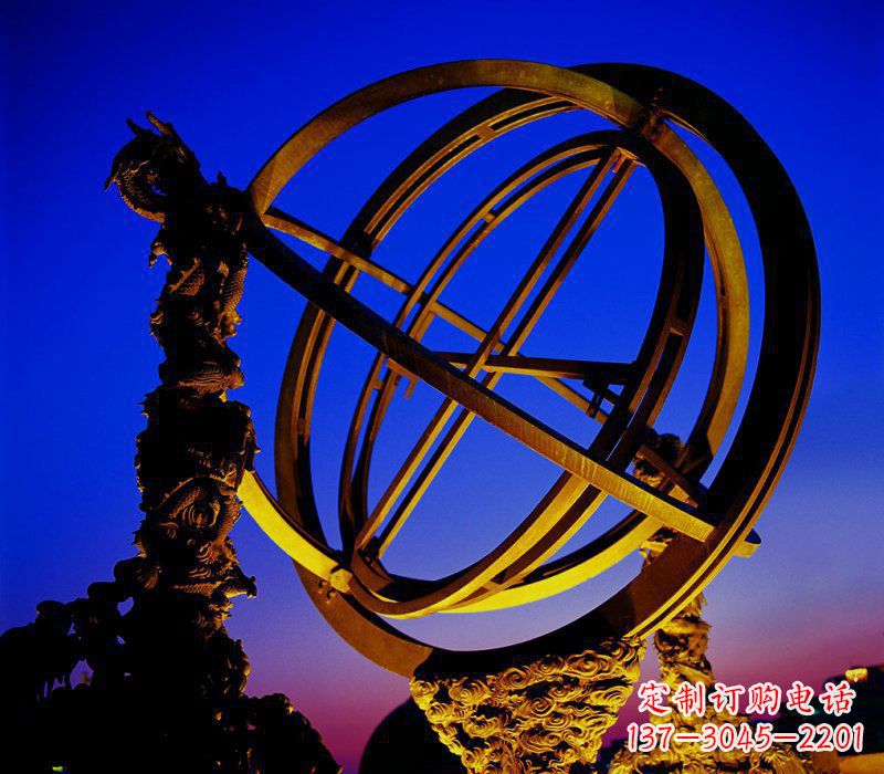 甘肃浑天仪雕塑——精准把握古代天文文化