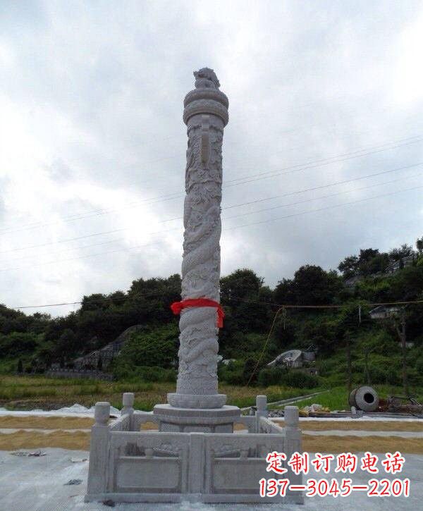 甘肃高质感汉白玉华表雕塑,让您的空间时尚更有品位