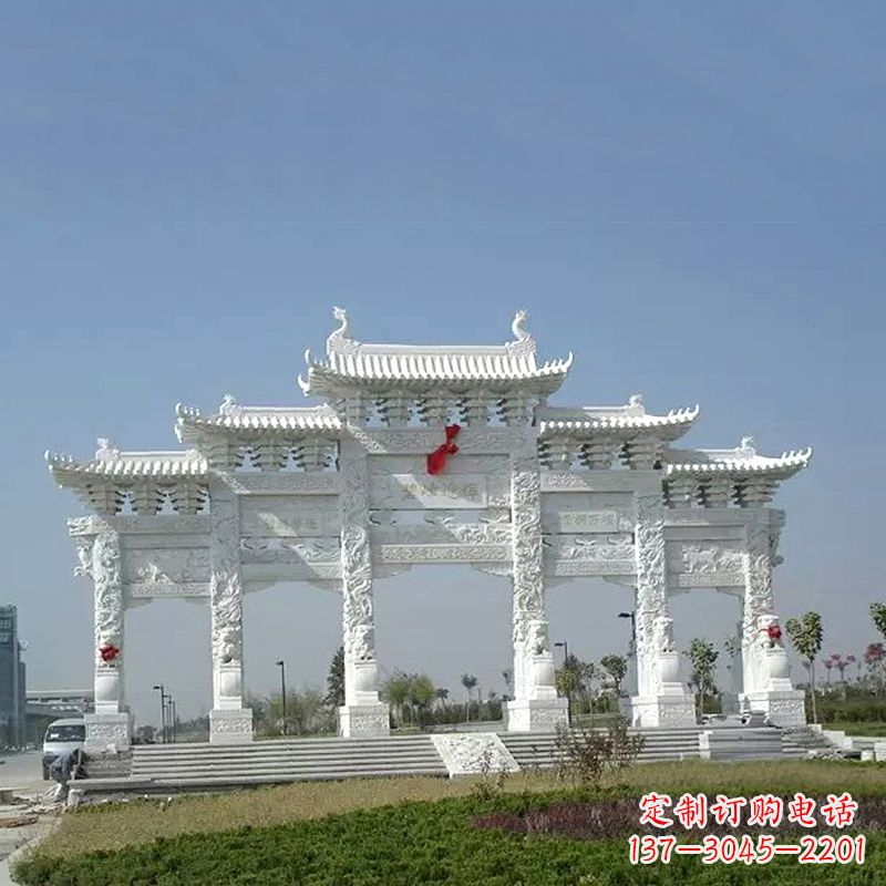甘肃精美石牌坊雕塑,美化您的空间