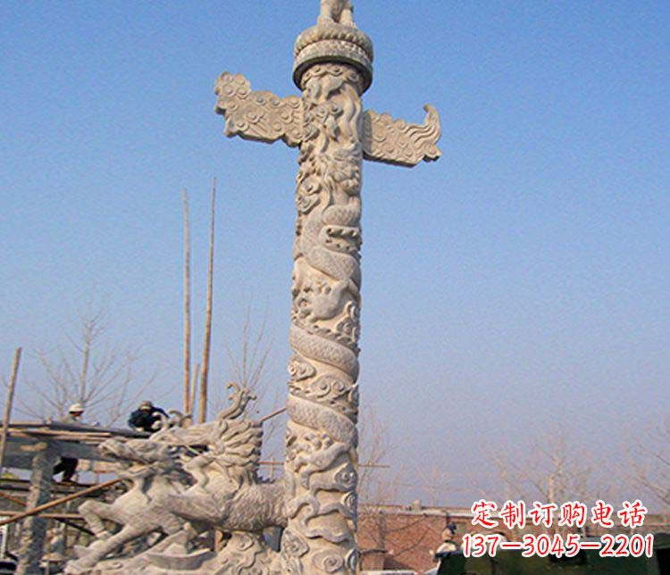 甘肃品质精美华表景观石雕