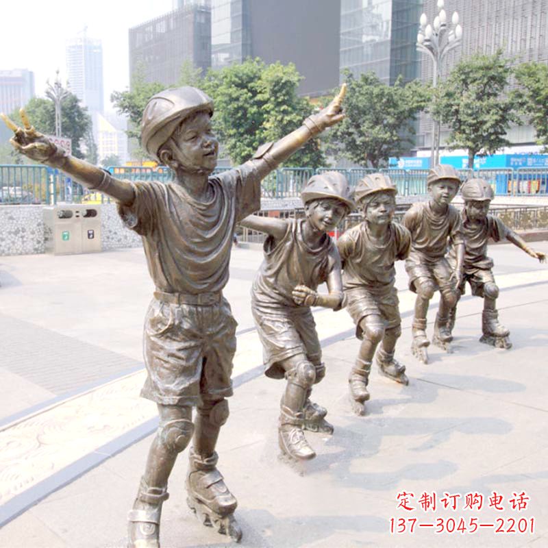 甘肃广场滑旱冰小孩雕塑小品
