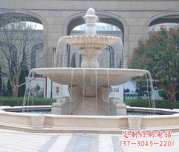 甘肃为广场添彩的喷泉大型石雕