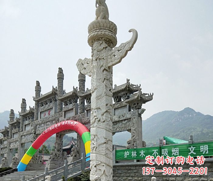 甘肃中领雕塑汉白玉华表石雕--专业的定制雕塑制作服务