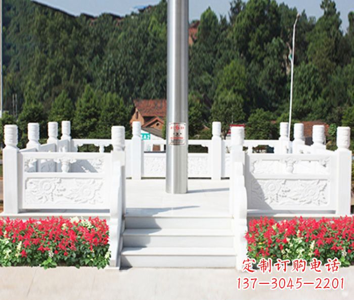 甘肃领汉白玉升旗台雕塑