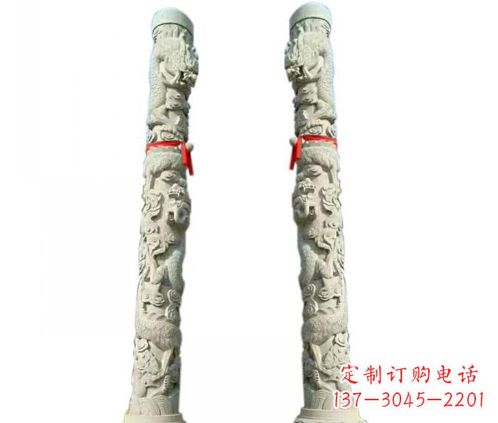 甘肃时尚的盘龙柱石雕,给你不一样的空间