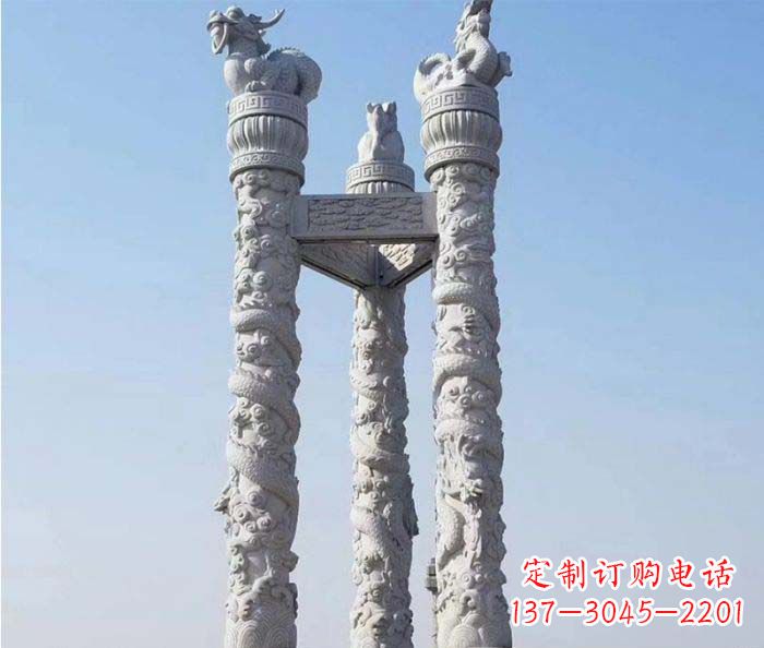 甘肃中领雕塑推出的高端盘龙柱石雕,是一种精美…
