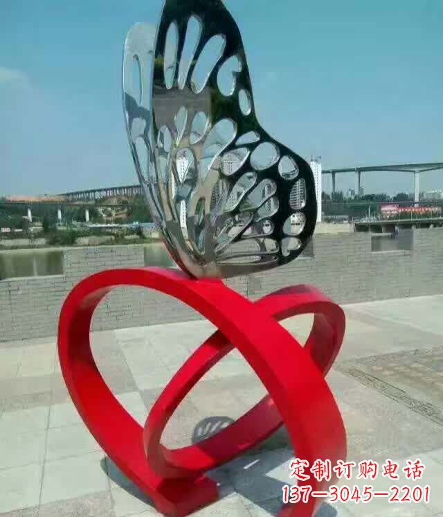 甘肃广场烤漆不锈钢蝴蝶雕塑