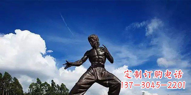 甘肃流派经典不朽:李小龙名人铜雕
