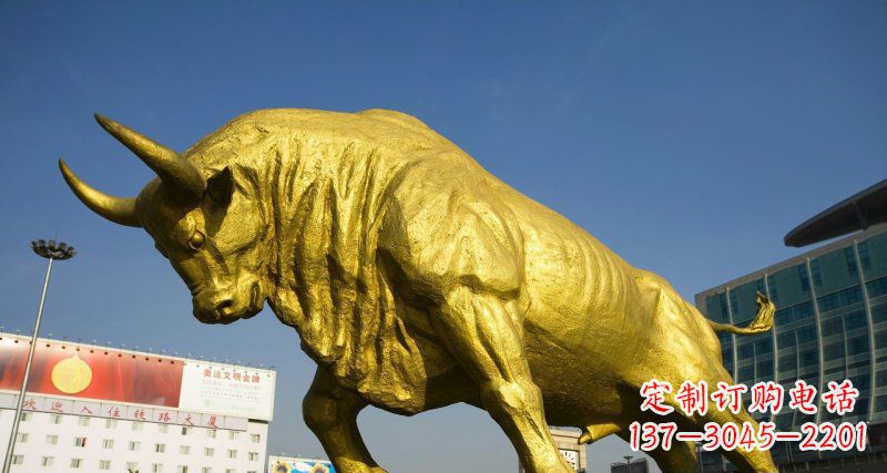 甘肃广场牛动物铜雕