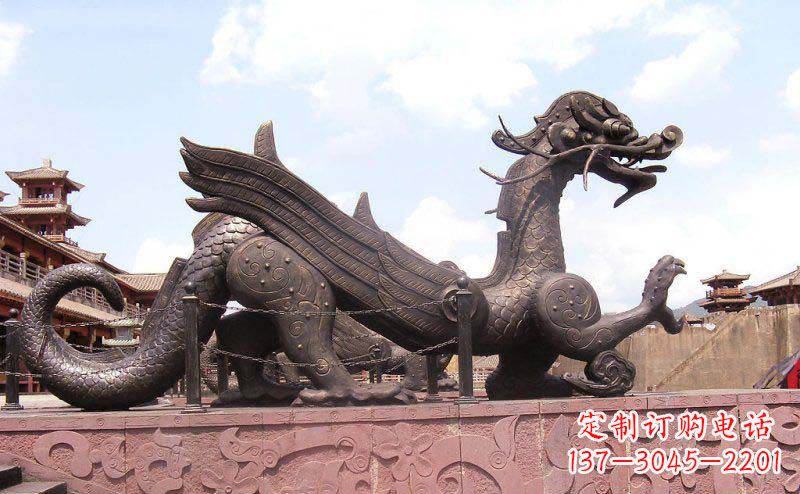 甘肃广场貔貅景观铜雕