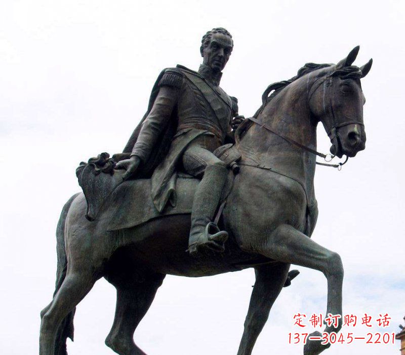 甘肃中领雕塑：西方风格骑马铜雕