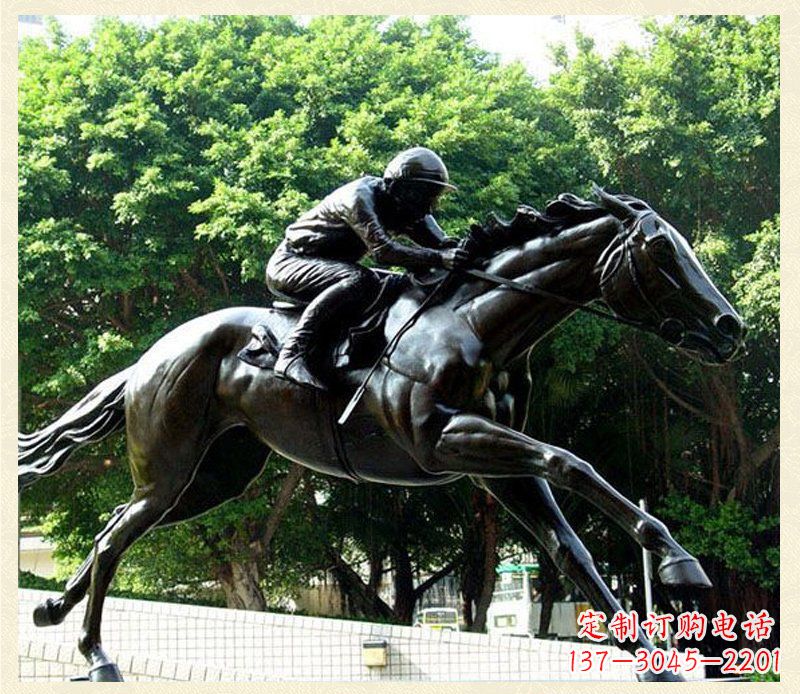 甘肃精致骑马铜雕,把自然艺术带入生活