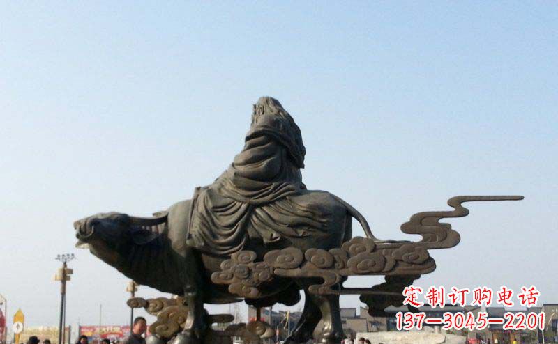 甘肃精美雕塑-老子景观铜雕